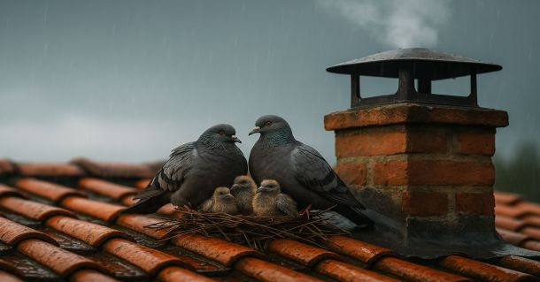 Quanto vive un piccione sul tetto?